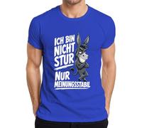 Maglietta da uomo con scritta "Ich Bin Nicht stur nur Statement", Blu, XL