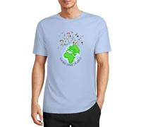Maglietta da uomo con scritta "Teachers Change The World", in cotone, a maniche corte, con scollo rotondo, regalo per insegnante, Stile Baby Blue, 5XL