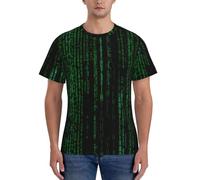 Maglietta da uomo con stampa Hacker Era, a maniche corte, girocollo, casual, estiva, classica, basic, Nero , L