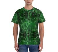 Maglietta da uomo con stampa Hacker Era, a maniche corte, girocollo, casual, estiva, classica, basic, Nero , M