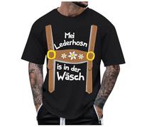 Maglietta da uomo con stampa "Oktoberfest tedesco", Nero , L