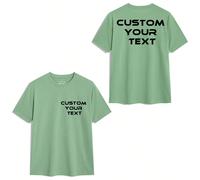 Maglietta da uomo con testo e foto personalizzati, carica la tua foto/foto di gruppo/amante/famiglia/animale domestico/migliore amico, maglietta con testo personalizzato, ideale come regalo per le vac