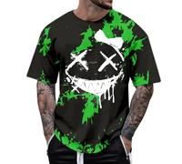 Maglietta da uomo dal design casual per il comfort quotidiano, eleganti attività per il tempo libero con vestibilità traspirante, verde, XL