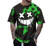 Maglietta da uomo dal design casual per il tempo libero sport con comfort traspirante e vestibilità moderna, verde, S
