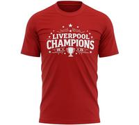 Maglietta da uomo dei campioni del Liverpool 2025, regalo per lui, Rosso, 3XL