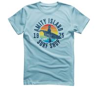 Maglietta Da Uomo Del Surf Shop Di Amity Island - JAWS Ufficialmente Licenziata