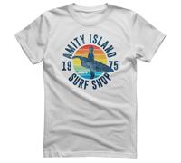 Maglietta Da Uomo Del Surf Shop Di Amity Island - JAWS Ufficialmente Licenziata