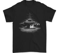 Maglietta Da Uomo Della Marina Reale Con Portaerei 100% Cotone