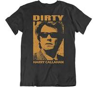 Maglietta da uomo Dirty Harry Callahan Clint Eastwood anni '70, Nero , L