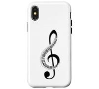 Maglietta da uomo e donna con chiave di violino e chiave di violino, nota musicale Custodia per iPhone X/XS