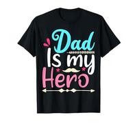 Maglietta da uomo e donna con scritta "My Dad Is My Hero", regalo per la festa del papà Maglietta