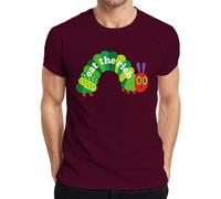Maglietta da uomo Eat The Rich Raupe Hungrig Statement, bordeaux, L