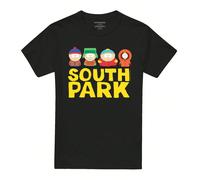 Maglietta da uomo "Friends Of Mine" (Nera) 100% cotone. Tessuto: medio peso, prelavato, tramato. Personaggi: Eric, Kenny, Kyle, Stan. Design: teste, logo, stampato. Scollo: girocollo. Maniche: corte.