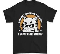 Maglietta Da Uomo Funny Cat I Am The View 100% Cotone