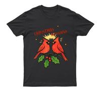 Maglietta da uomo grafica Christmas Blessings Cardinals Holly Holidays...