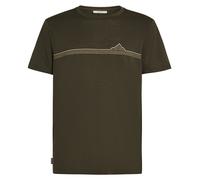 Maglietta da uomo Icebreaker Men Merino 150 Tech Lite SS Tee Range Stripes Taglia: M / Colore: marrone scuro