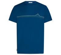 Maglietta da uomo Icebreaker Men Merino 150 Tech Lite SS Tee Range Stripes Taglia: XXL / Colore: blu