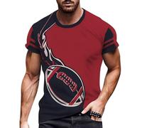 Maglietta da uomo leggera per fitness 2025 maglietta casual sportiva da uomo alla moda comoda e traspirante a maniche corte camicetta per palestra all'aperto sport vita quotidiana, Rosso, XL