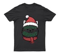 Maglietta da uomo Meowy & Bright Cat Vacanze di Natale maglietta da donna...