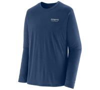 Maglietta da uomo Patagonia M's L/S Cap Cool Merino Blend Graphic Shirt Taglia: L / Colore: blu