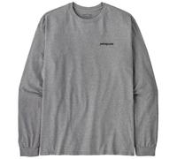 Maglietta a maniche lunghe Patagonia L/s P-6 Logo Responsabili-tee (Gravel Heather) uomo M