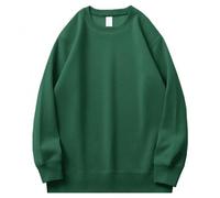 Maglietta da uomo per autunno e inverno, per il tempo libero, viaggi, tinta unita, senza cappuccio, a maniche lunghe, per interni ed esterni, vita quotidiana, Verde, 3XL