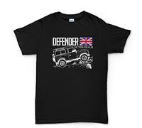 Maglietta da uomo per fan di Defender Of The Realm, Land Rover, fuori strada Black X-Large