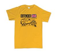 Maglietta da uomo per fan di Defender Of The Realm, Land Rover, fuori strada Gold X-Large