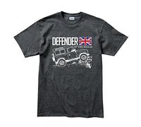 Maglietta da uomo per fan di Defender Of The Realm, Land Rover, fuori strada Heather Dark Grey Large