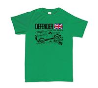 Maglietta da uomo per fan di Defender Of The Realm, Land Rover, fuori strada Irish Green Large