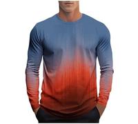 Maglietta da uomo per il fitness con taglio muscolare e gradiente di colore, traspirante, a maniche lunghe, per lo sport (gym e tempo libero, taglie forti), Colore: rosa., XXL