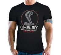 Maglietta da uomo per piloti e fan US Muscle Car - licenza originale Shelby Cobra Racing, 1_Shelby Cobra, L
