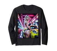 Maglietta da uomo Pinup Girl - Sexy Pin-Up Girl & Exotic Car Maglia a Manica