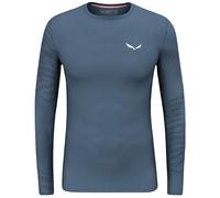 Maglietta da uomo Salewa Cristallo Warm Amr M L/S Tee. Taglia: L / Colore: blu scuro/bianco