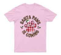 Maglietta da uomo Santa Paws Is Coming Christmas Holidays maglietta da...