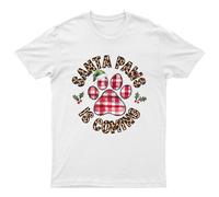Maglietta da uomo Santa Paws Is Coming Christmas Holidays maglietta da...
