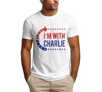 Maglietta da Uomo Sono con Charlie Kirk Siamo Tutti Charlie