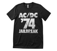 Maglietta Da Uomo Ufficialmente Licenziata AC/DC - '74 Jailbreak