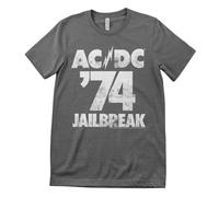 Maglietta Da Uomo Ufficialmente Licenziata AC/DC - '74 Jailbreak
