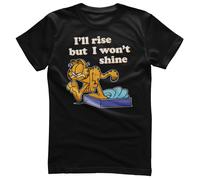 Maglietta Da Uomo Ufficialmente Licenziata Garfield - Mi Alzerò Ma Non Brillerò