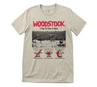 Maglietta Da Uomo Ufficialmente Licenziata Woodstock - Biglietto Di 3 Giorni
