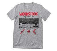 Maglietta Da Uomo Ufficialmente Licenziata Woodstock - Biglietto Di 3 Giorni