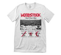 Maglietta Da Uomo Ufficialmente Licenziata Woodstock - Biglietto Di 3 Giorni