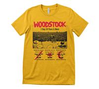 Maglietta Da Uomo Ufficialmente Licenziata Woodstock - Biglietto Di 3 Giorni