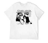 Maglietta da uomo vintage Indie Comic Art Graphic - Maglietta ispirata alla musica alternativa, Stile bianco, 6XL