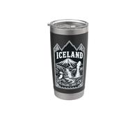 Maglietta da viaggio con scritta "Iceland is Calling and I Must Go" Bicchiere termico in acciaio inox doppia parete