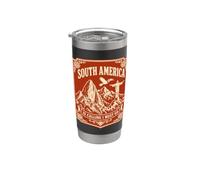 Maglietta da viaggio con scritta in inglese "South America is Calling and I Must Go Bicchiere termico in acciaio inox doppia parete