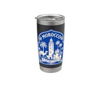 Maglietta da viaggio con scritta "Morocco is Calling and I Must Go" Bicchiere termico in acciaio inox doppia parete