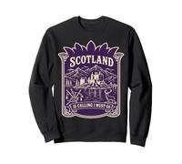 Maglietta da Viaggio con Scritta Scotland is Calling And I Must Go Felpa