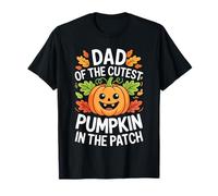 Maglietta Dad of The Cutest Pumpkin in The Patch Halloween Daddy Maglietta